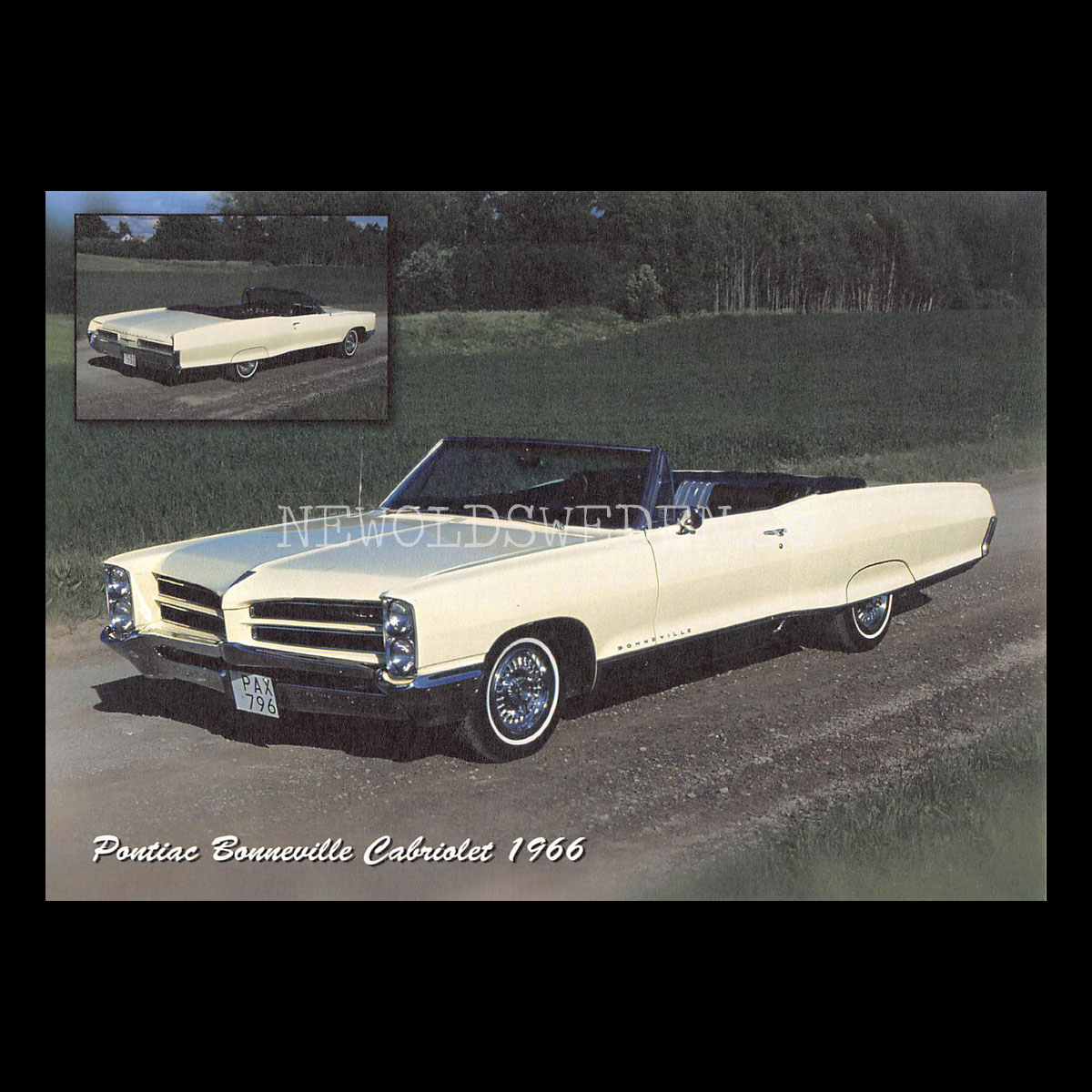 Pontiac Bonneville Cabriolet 1966 - Vykort A5