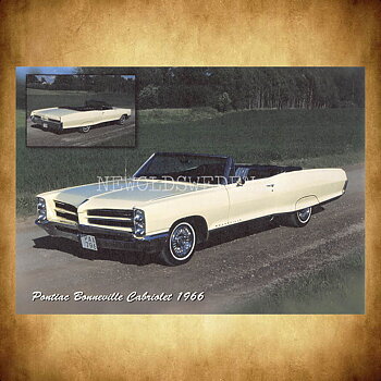 Pontiac Bonneville Cabriolet 1966 - Vykort A5