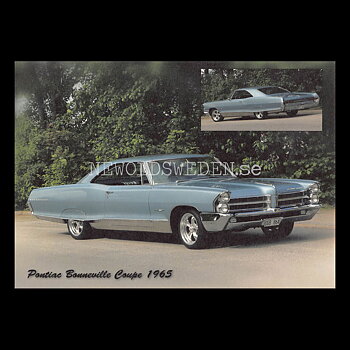 Pontiac Bonneville Coupe 1965 - Vykort A5