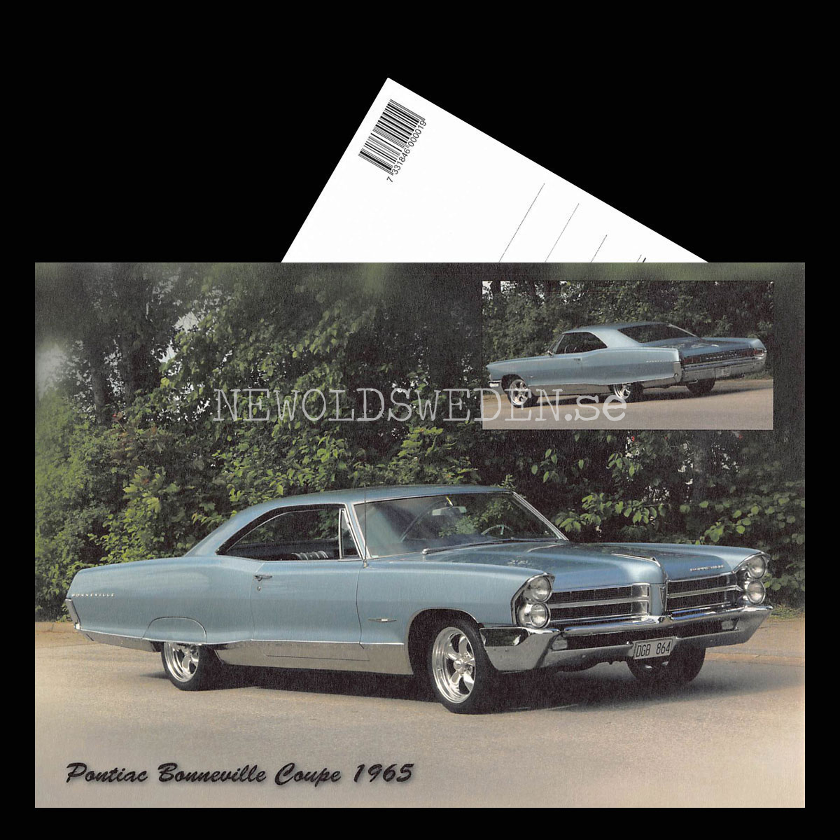 Pontiac Bonneville Coupe 1965 - Vykort A5 - 3