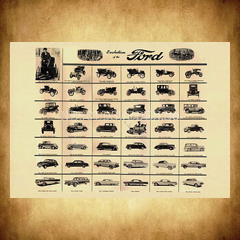 Ford - Evolution of the FORD - Vykort a5