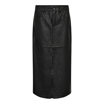 Co´couture  -  Phebe Leather Slit Skirt Black