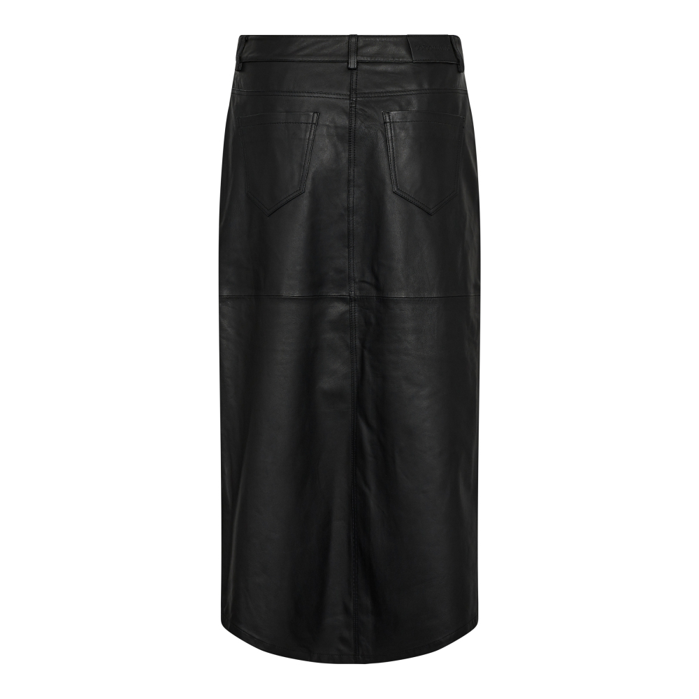 Co´couture  -  Phebe Leather Slit Skirt Black - 4
