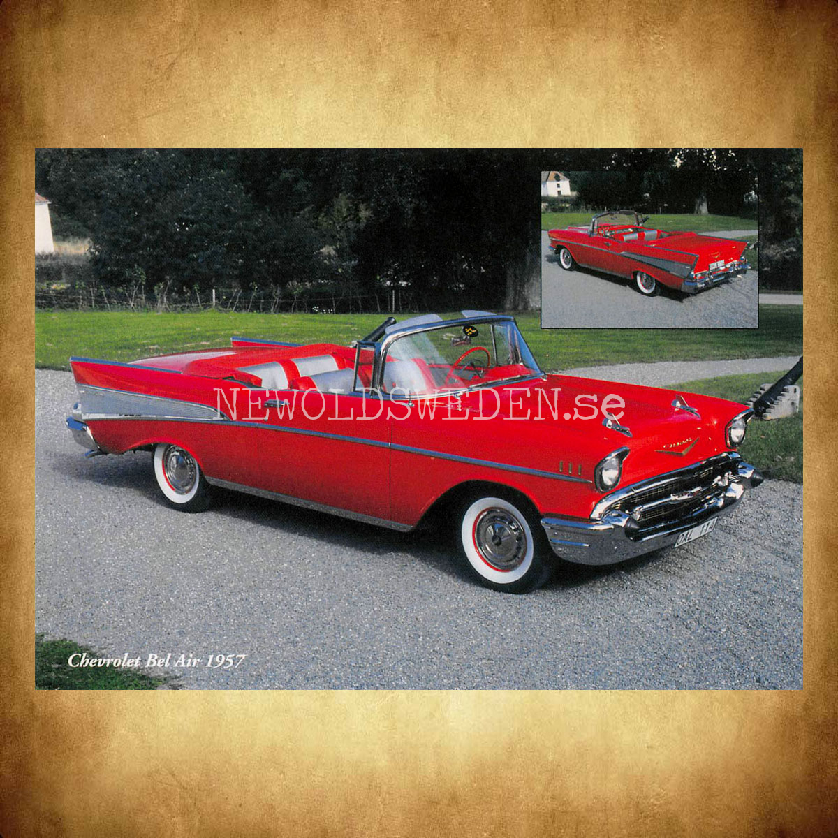 Chevrolet Bel Air 1957 - Vykort A5 - 2