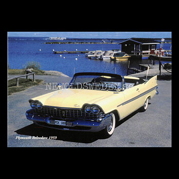 Plymouth Belvedere 1959 - Vykort A5