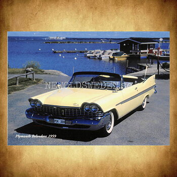 Plymouth Belvedere 1959 - Vykort A5