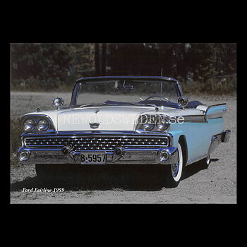 Ford Fairline 1959 - Vykort A5