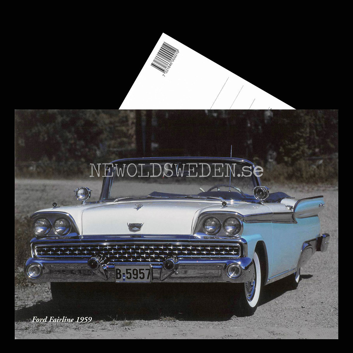 Ford Fairline 1959 - Vykort A5 - 3