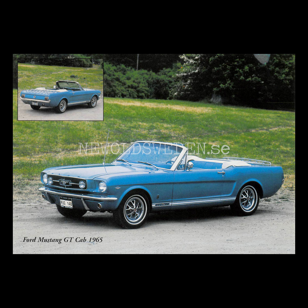 Ford Mustang GT Cab 1965 - Vykort A5