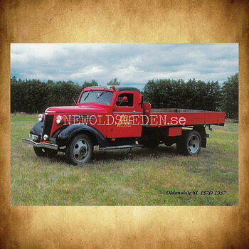 Oldsmobile SL 157D 1937 LBC TRANSPORT MELLERUD - Vykort A5