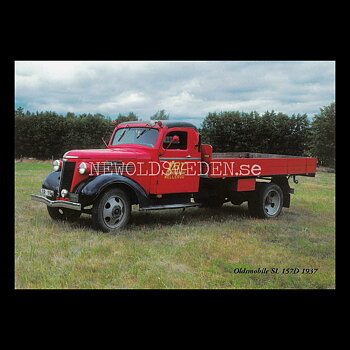 Oldsmobile SL 157D 1937 LBC TRANSPORT MELLERUD - Vykort A5