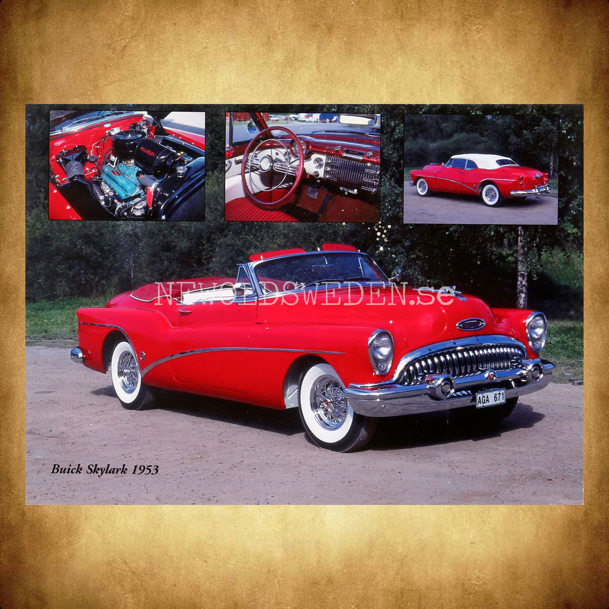 Buick Skylark 1953 - Vykort A5 - 2