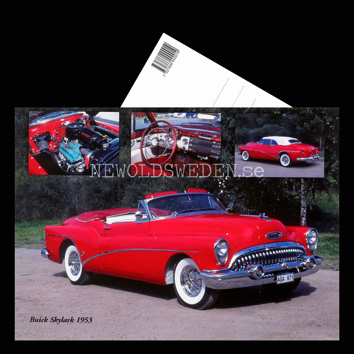 Buick Skylark 1953 - Vykort A5 - 3