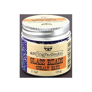 Prima - Finnabair - Art Ingredients Glass Beads - Cobalt Blue