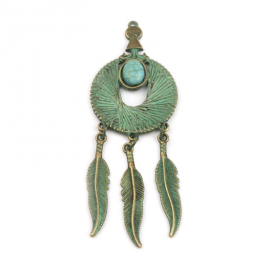 Berlock -   Boho chic Drömfångare Patina, turkos