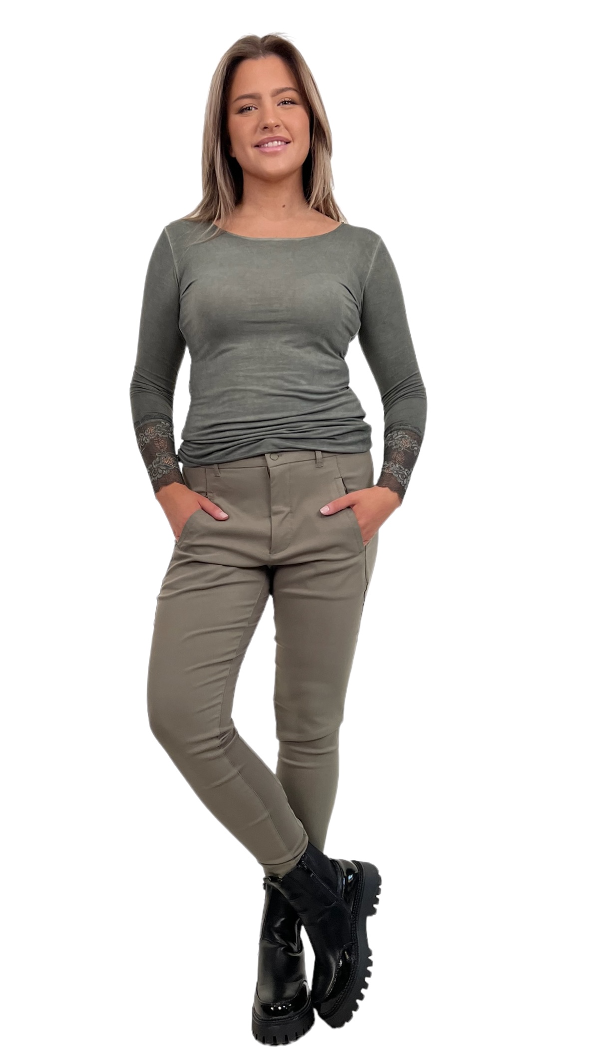 Chino Jenny | Deep Lichen Green - 2
