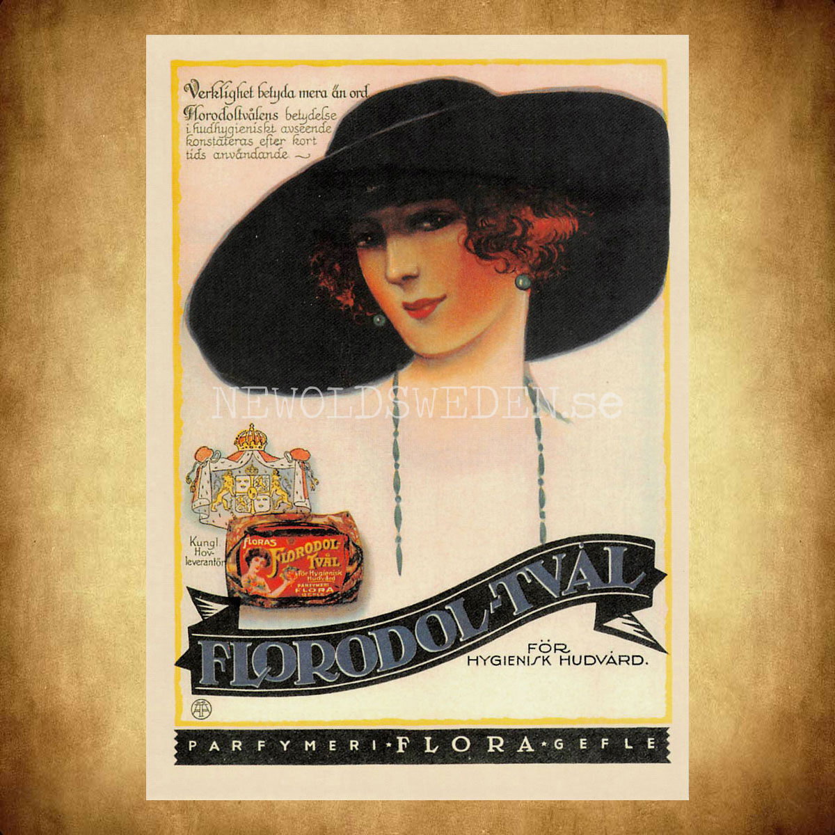 FLORODOL-TVÅL 1905-1948 Gävle - Vykort A5 - 2