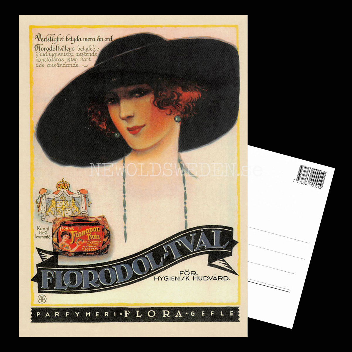 FLORODOL-TVÅL 1905-1948 Gävle - Vykort A5 - 3