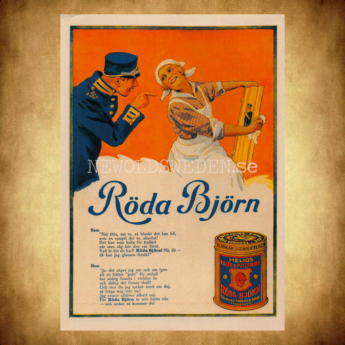HELIOS TEKNISKA FABRIK STOCKHOLM - RÖDA BJÖRN - Vykort A5 - 2