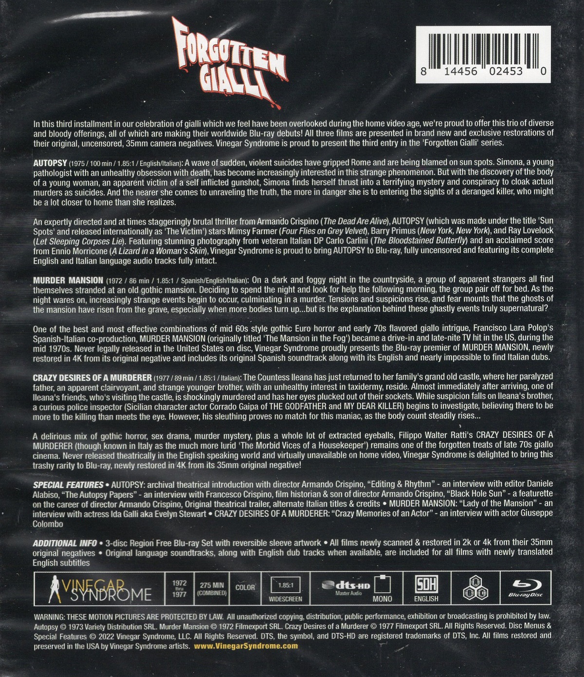Forgotten Gialli: Volume 3 (ej svensk text) (Blu-ray) - 2
