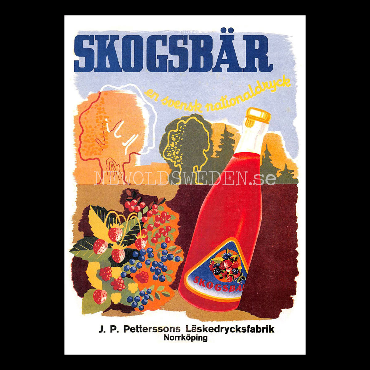 SKOGSBÄR - En svensk nationaldryck Norrköping - Vykort A5
