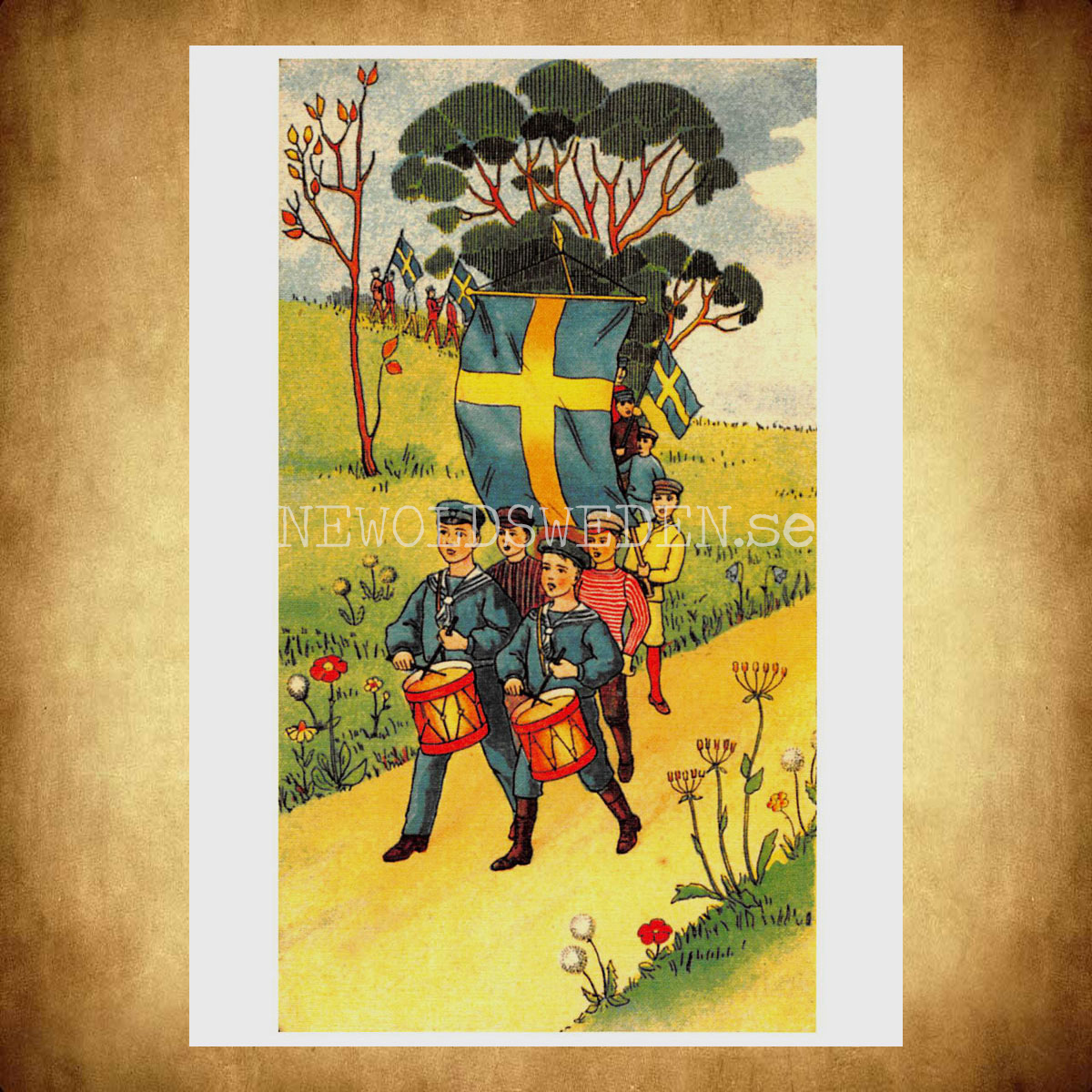 Svenska Flaggan - Vykort A5 - 2