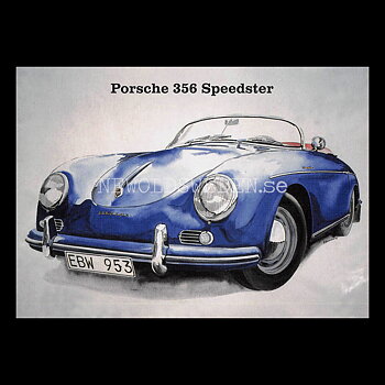 Porsche 356 Speedster - Vykort A5