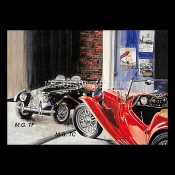 MG TF & MG TC - Vykort A5