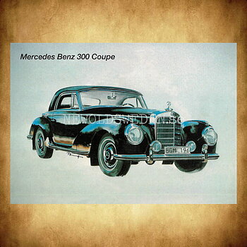Mercedes Benz 300 Coupe - Vykort A5