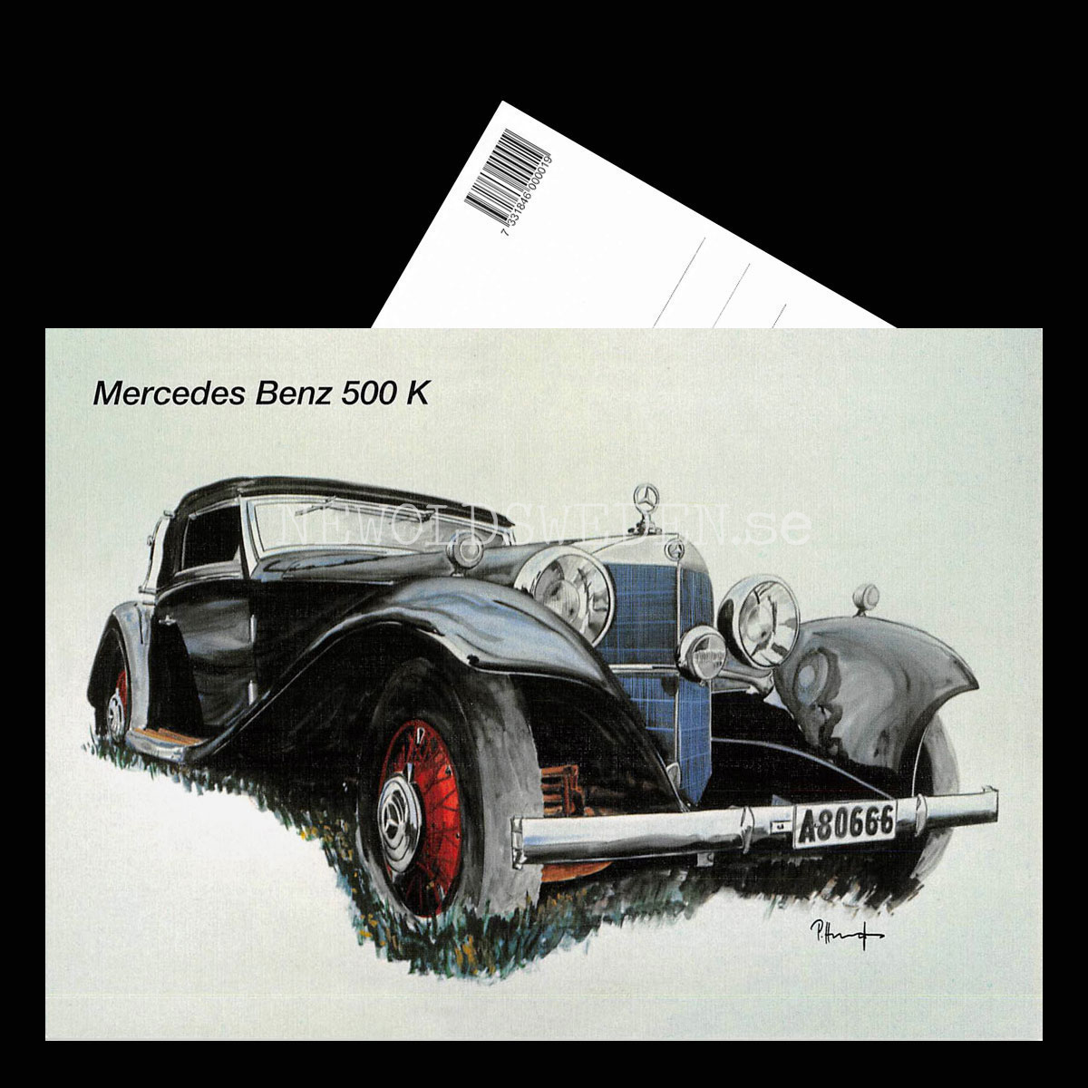 Mercedes Benz 500 K - Vykort A5 - 3