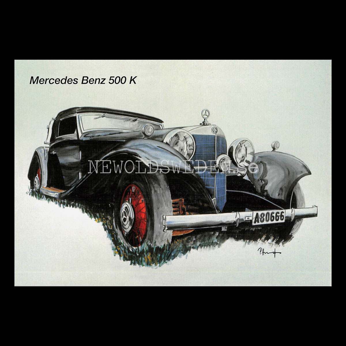 Mercedes Benz 500 K - Vykort A5