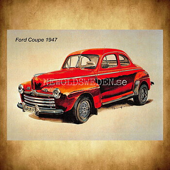 Ford Coupe 1947 - Vykort A5
