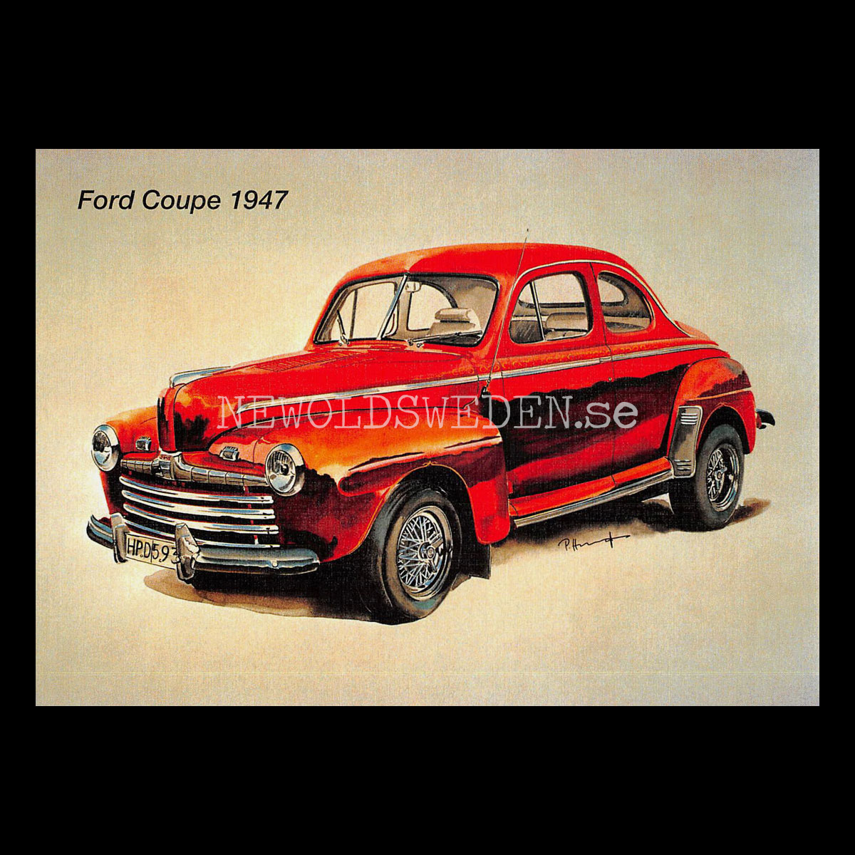 Ford Coupe 1947 - Vykort A5