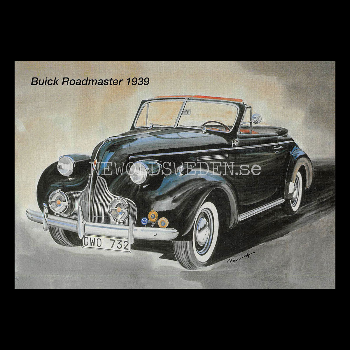 Buick Roadmaster 1939 - Vykort A5