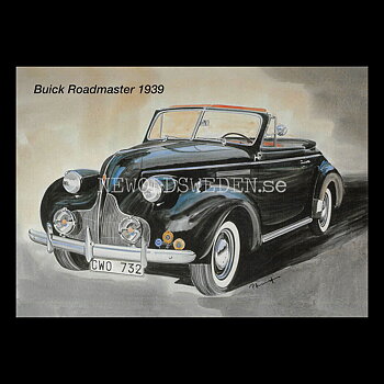 Buick Roadmaster 1939 - Vykort A5