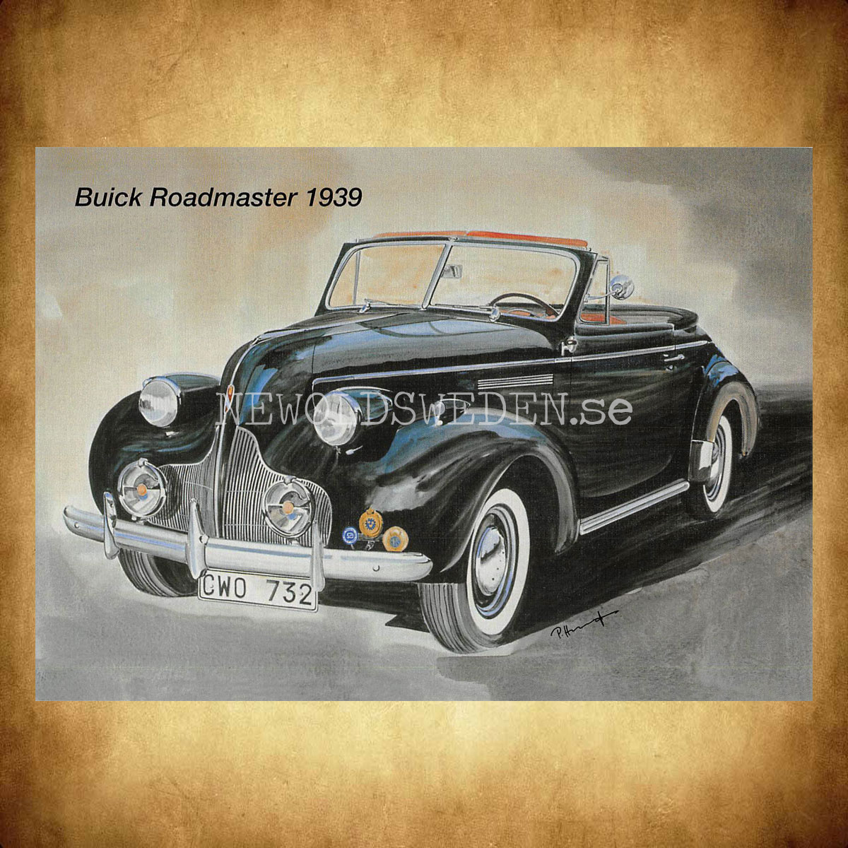 Buick Roadmaster 1939 - Vykort A5 - 2