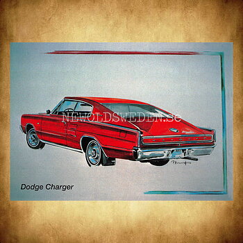 Dodge Charger - Vykort A5