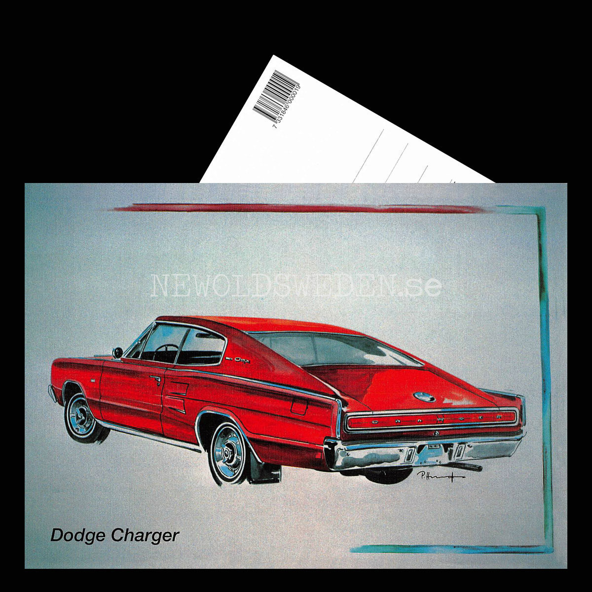 Dodge Charger - Vykort A5 - 3
