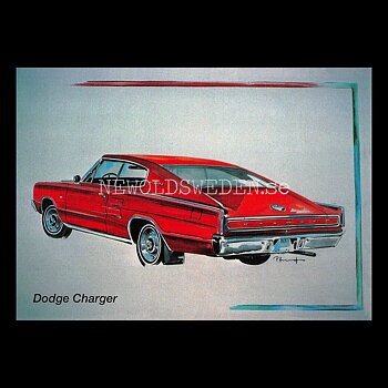 Dodge Charger - Vykort A5