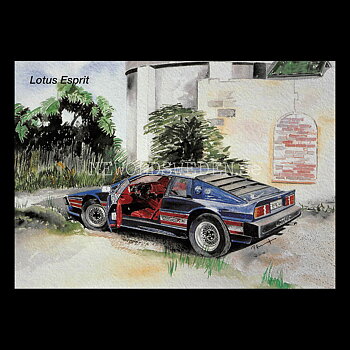 Lotus Esprit - Vykort A5