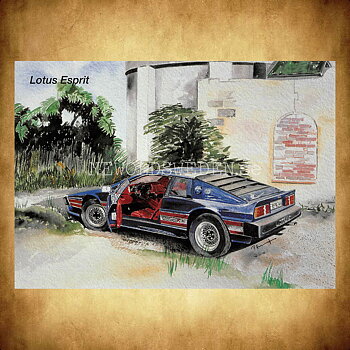 Lotus Esprit - Vykort A5