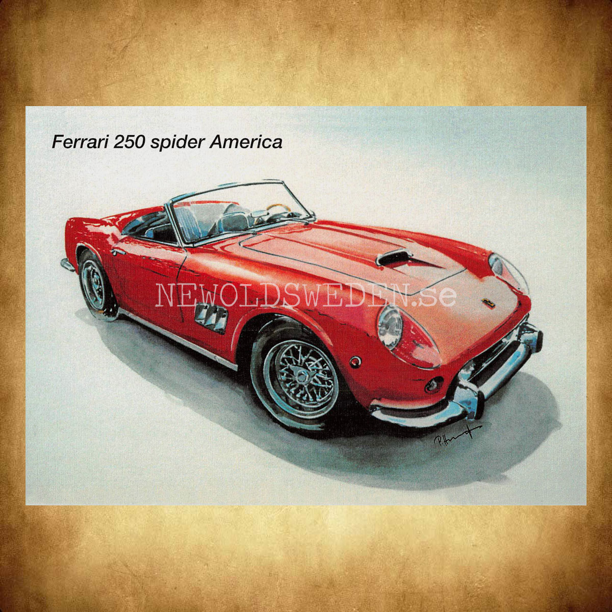 Ferrari 250 Spider America - Vykort A5 - 2