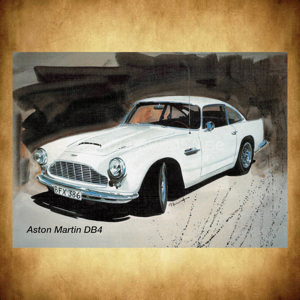 Aston Martin DB4 - Vykort A5 - 2