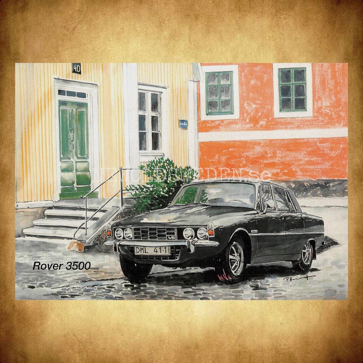 Rover 3500 - Vykort A5 - 2