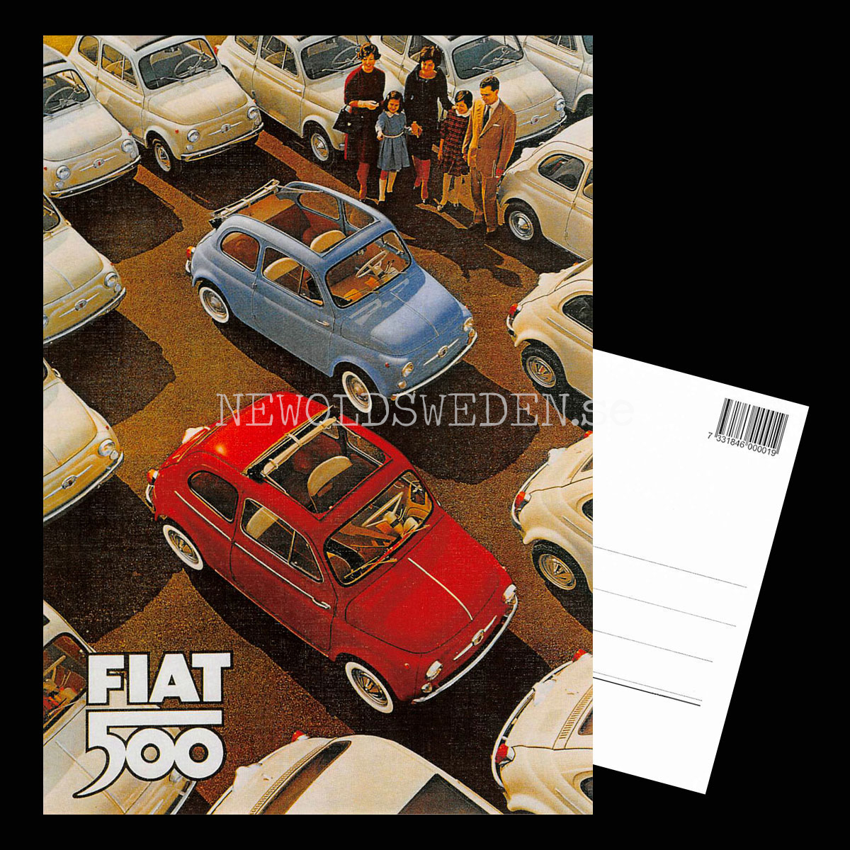 FIAT 500 - Vykort A5 - 3
