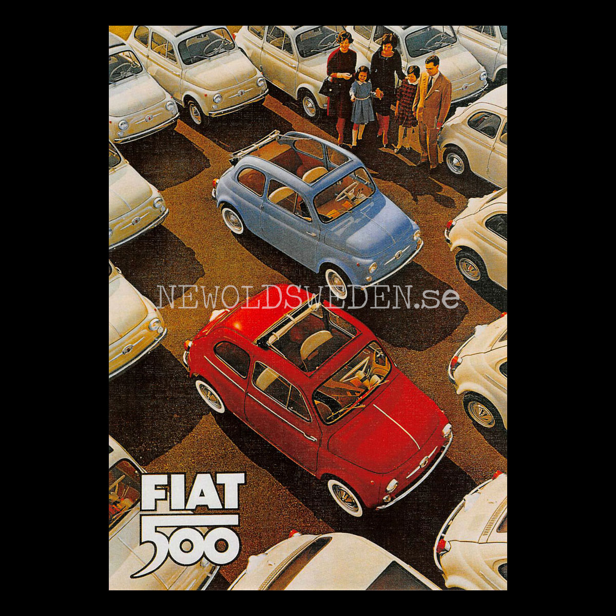 FIAT 500 - Vykort A5