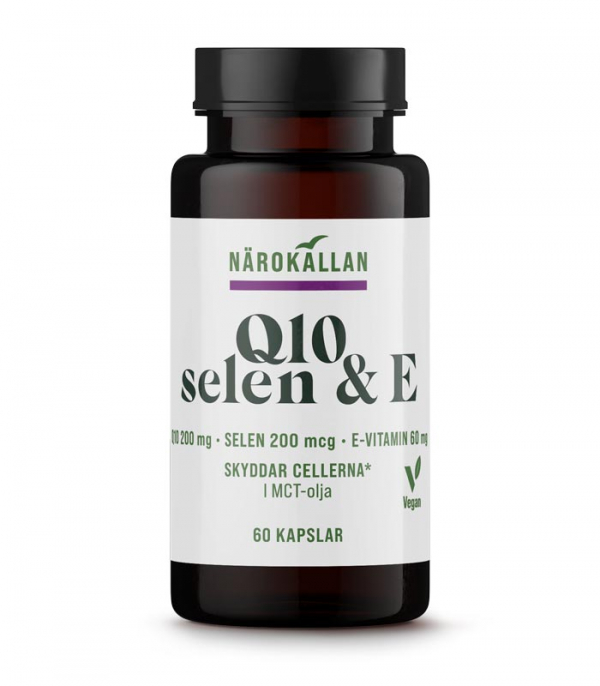 Närokällan Q10 200 mg + Selen & E 60 kapslar