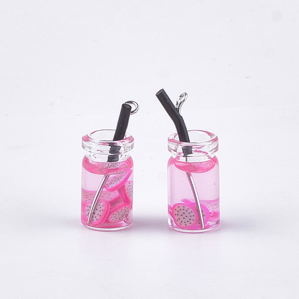 Berlock - Resin, 3D   Drink / Cocktail,  Drakfrukt Rosa