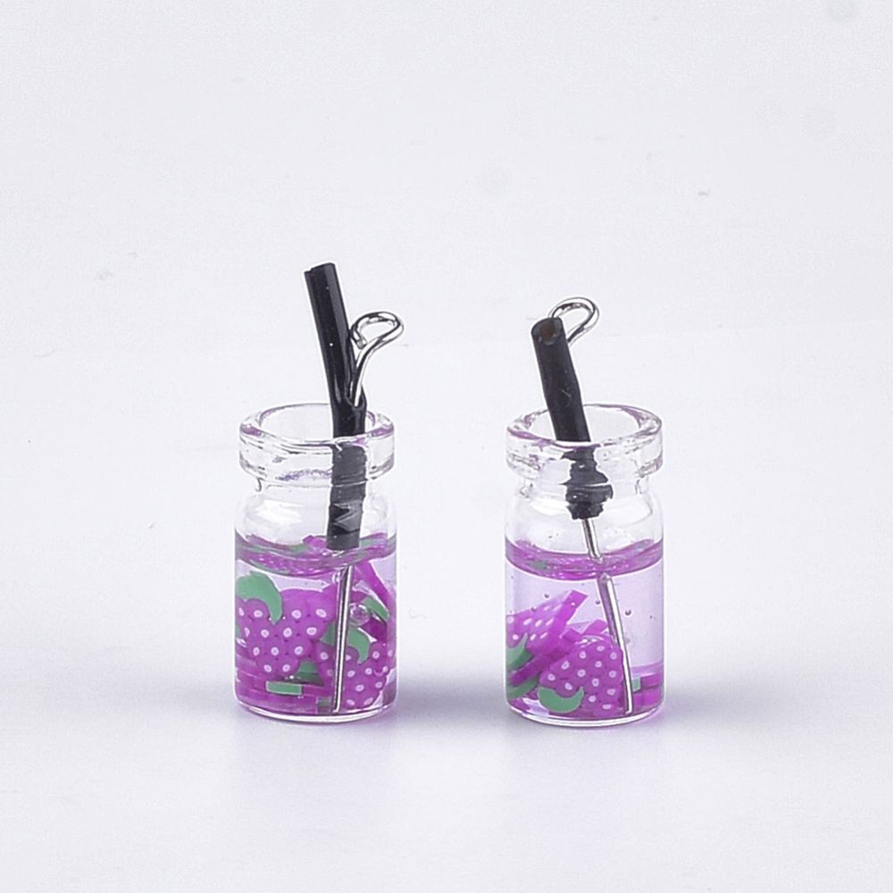 Berlock - Resin, 3D   Drink / Cocktail,  Frukt Lila