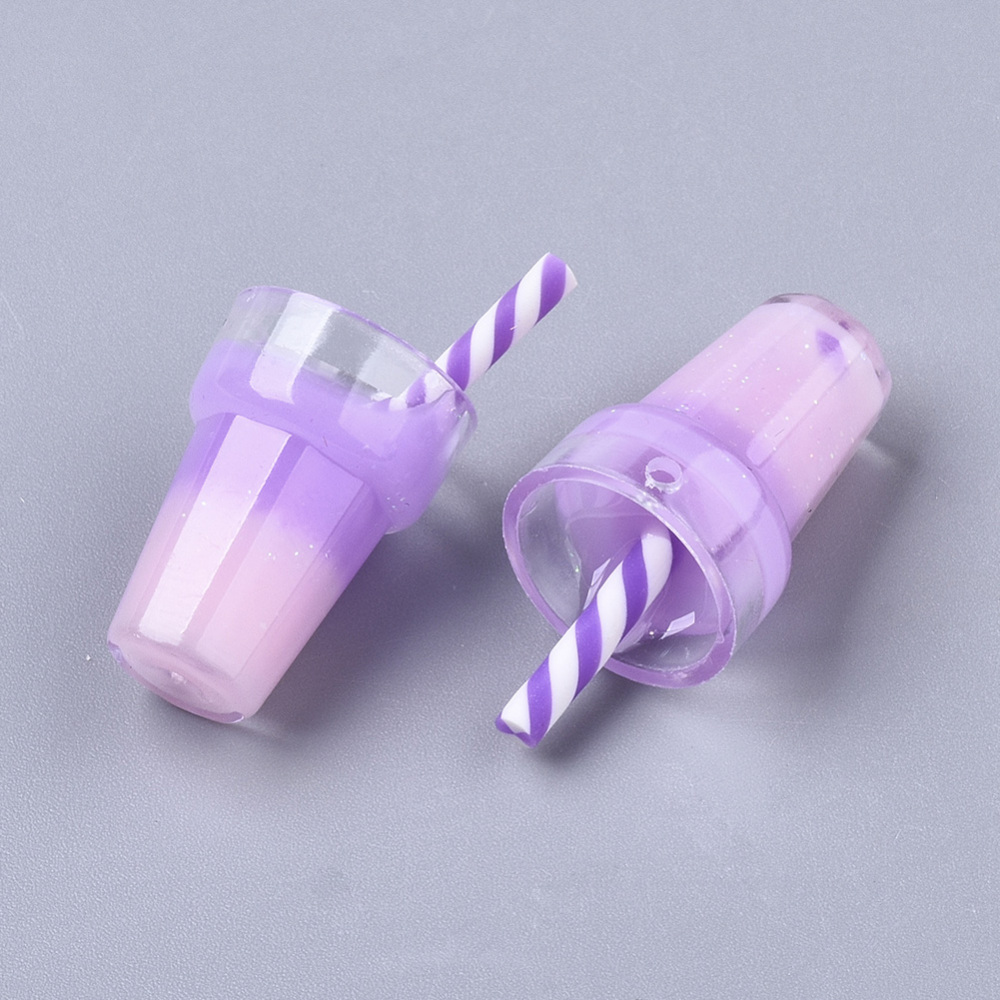 Berlock - Resin, 3D   Drink /  Milkshake  Lila - 3